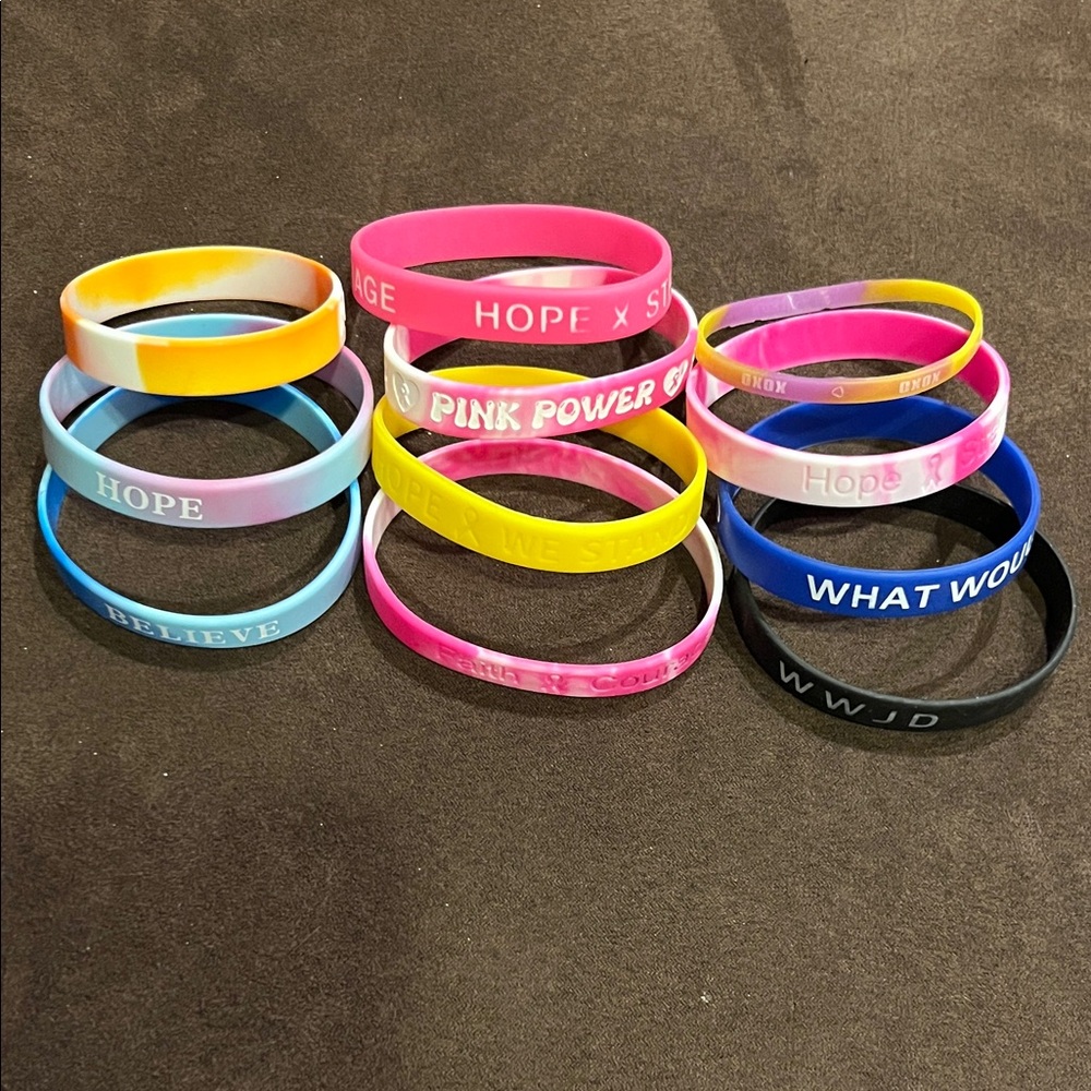 Motivational Silicone Wristbands Set